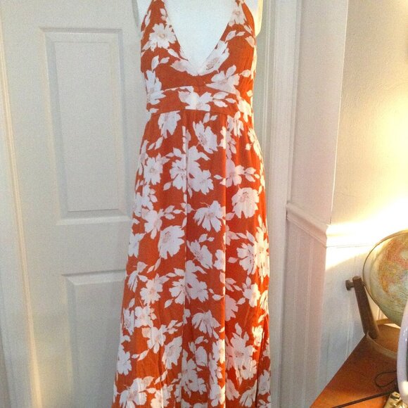 Lulu's "L" Halter Maxi dress; Bohemian, CoastalChic, Beach, Halter top, Sideslit - Picture 1 of 5